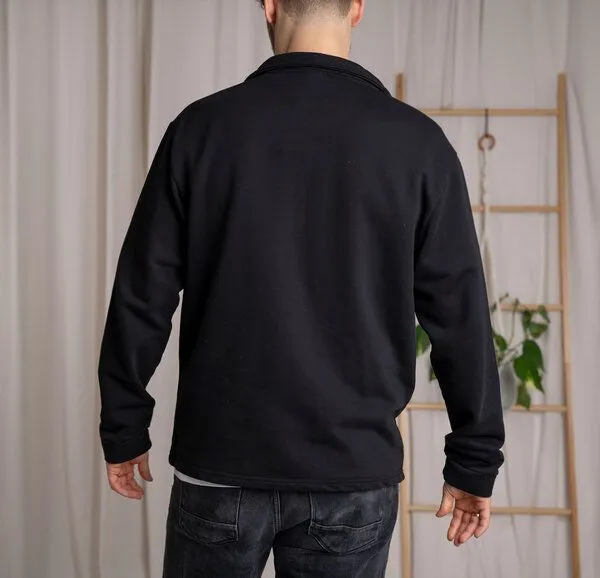 Vresh Clothing Vresh Clothing Ralv - Sweatjacke aus Biobaumwolle, Schwarz, – Produktbild 2 von 4