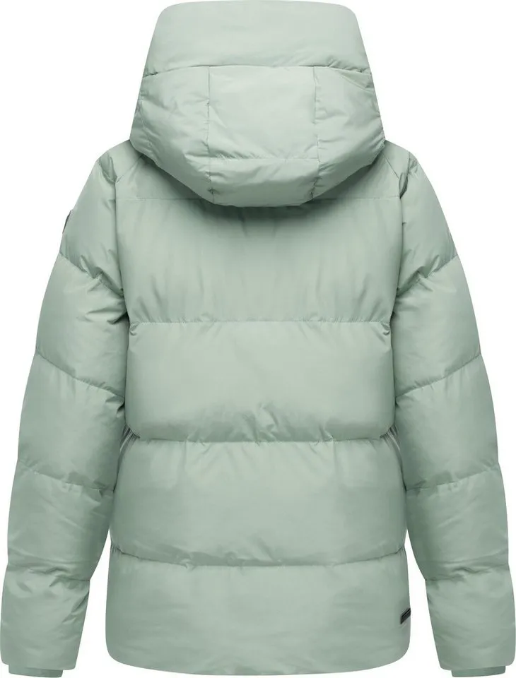 ragwear ragwear Steppjacke Cessi Wasserdichte Damen Winterjacke mit großer Kapuze, Grau|grün, – Produktbild 4 von 4