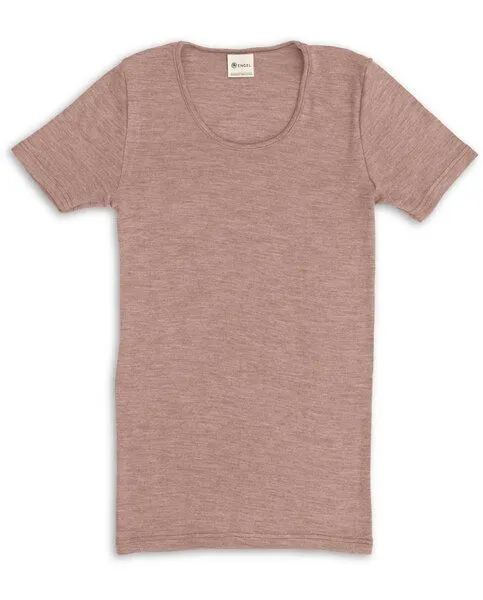 Engel Engel Natur Damen-Shirt Kurzarm Schurwolle Seide, Dustyrose, – Produktbild 1 von 1