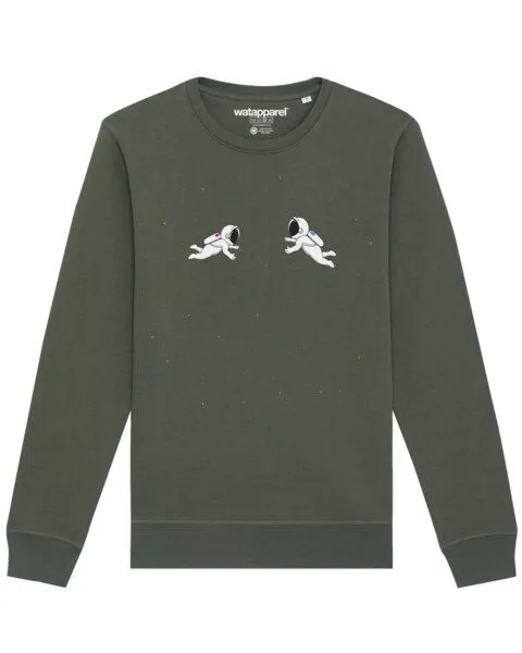 watapparel watapparel Sweatshirt Unisex Space love, Khaki, – Produktbild 1 von 3