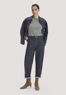 hessnatur hessnatur Jeans mit Pleats Tapered Fit aus Bio-Baumwolle – Produktbild 1 von 1