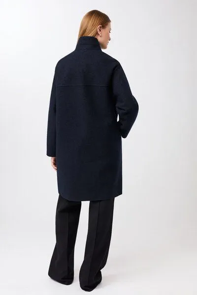 LangerChen LangerChen Kurzer Mantel aus Walk mit Membran, Navy (blau), – Produktbild 4 von 4