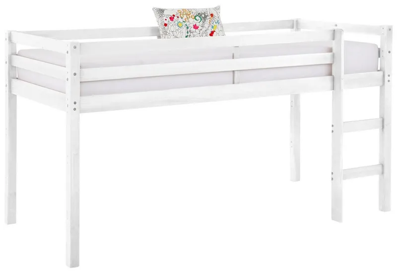 OTTO home Hochbett Alpi aus schönem massivem Kiefernholz, Außenmaßenbreite 103 cm, Weiß, – Produktbild 2 von 5