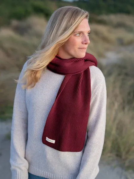 FUXBAU FUXBAU 4Seasons Strickschal, Bordeaux, – Produktbild 1 von 4