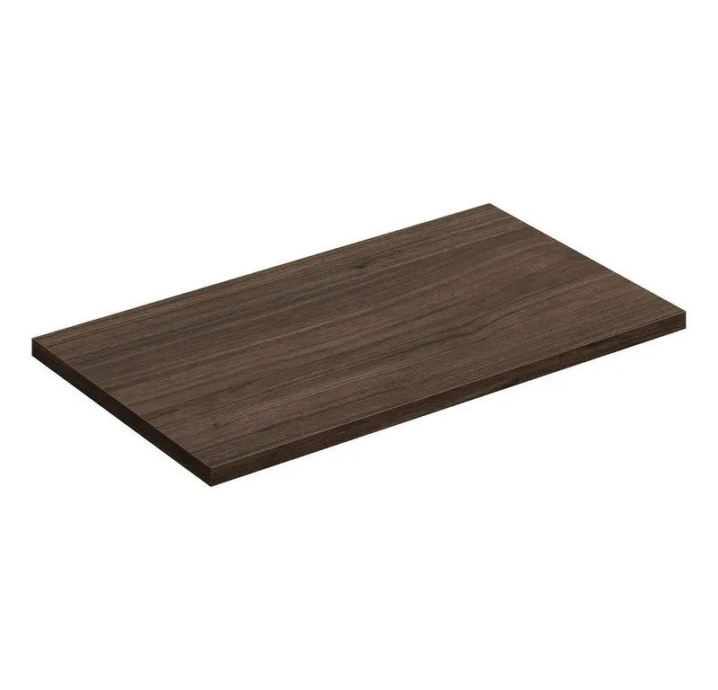 Lomadox Waschbeckenschrank VERZUOLO-56-WALNUT 80 cm breit in Walnuss, wandhängend, grifflos, Braun, – Produktbild 4 von 4