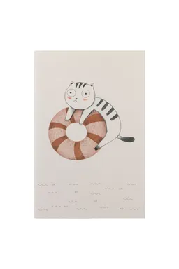 Tranquillo Notizbuch ROSE SPLASHY CAT - white – Produktbild 1 von 1