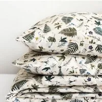 Lesen Design Bettwäsche Lesen - Design-Bettwäsche Nachhaltiges Doppelbettwäsche-Set aus 100% Pima Baumwollsatin - Farne – Produktbild 1 von 1