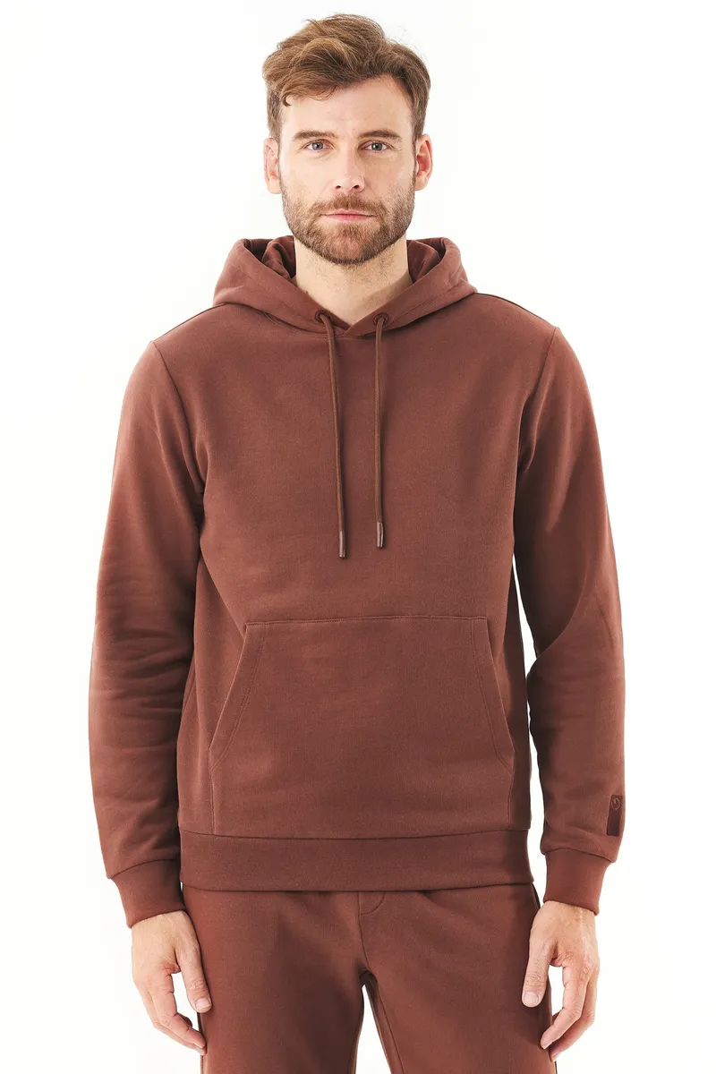 ORGANICATION ORGANICATION Herren vegan Hoodie Hoolden Kaffee, Dunkelbraun, – Produktbild 2 von 2
