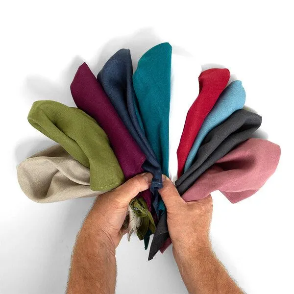 nahtur-design nahtur-design Leinen Gästehandtücher, Flieder_06 (rosa), – Produktbild 3 von 3