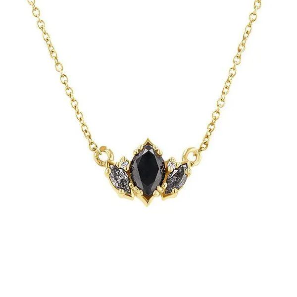 Eppi Eppi Halskette mit Salt and Pepper Diamanten in Marquise Form Everline, Gelb, – Produktbild 1 von 3