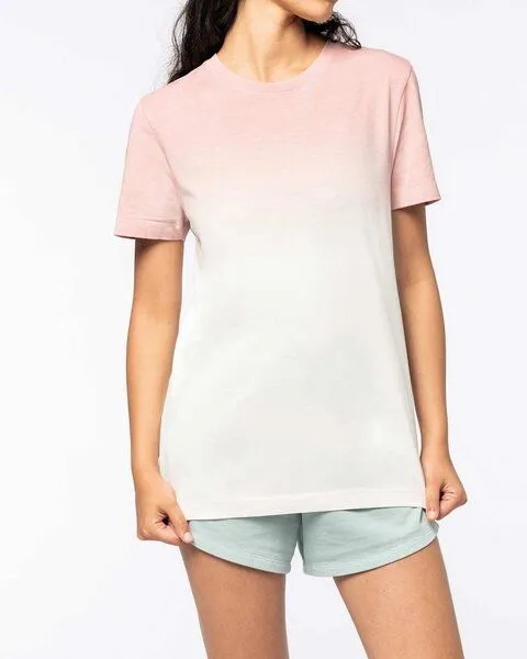 YTWOO YTWOO Nachhaltiges Unisex-Dip-Dye-T-Shirt aus Bio-Baumwolle, Rose, – Produktbild 3 von 4