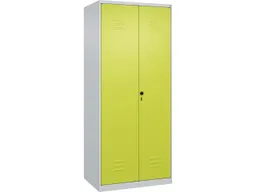 C+P C+P Schwarz-Weiß-Spind Classic PLUS, 2 Abteile, 1850x800x500mm, Lichtgrau/Clowngrün – Produktbild 1 von 1