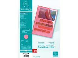 Exacompta Exacompta Aktensichthüllen genarbt, DIN A4, 120µ, 100 Stk., rot – Produktbild 1 von 1