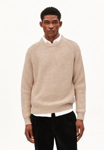 ARMEDANGELS ARMEDANGELS Kiaano Tweed Herren Pullover aus recyclem Bio-Woll Mix, Sandstone tweed, – Produktbild 1 von 4