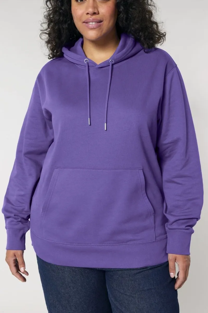 UNIPOLAR UNIPOLAR Herren vegan Hoodie Basic Crossing, Violett, – Produktbild 2 von 2