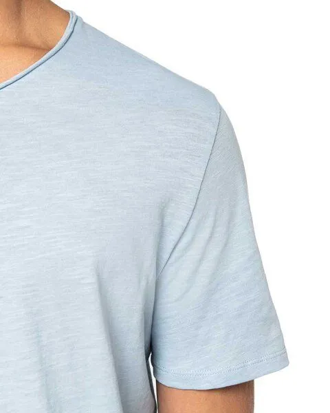 YTWOO YTWOO Essentials Herren-Slub-T-Shirt aus biologischer Baumwolle, Hellblau, – Produktbild 4 von 4