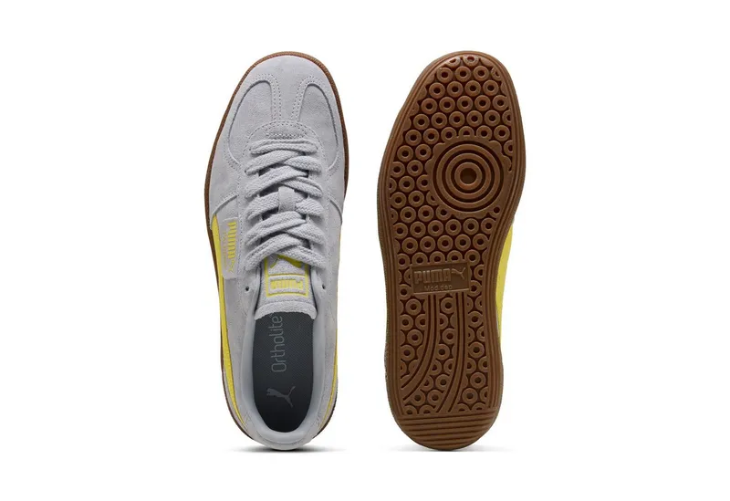 Puma Puma PALERMO Sneaker für Alltag, aus Leder, mit Schnürverschluss, Grau, – Produktbild 3 von 4
