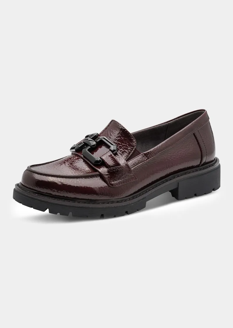 Jana Jana Eleganter Slipper mit Schmuckriegel - bordeaux von Goldner Fashion, Rot, – Produktbild 1 von 3