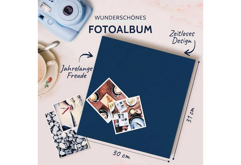 Goldbuch Goldbuch Fotoalbum GOLDBUCH Fotoalbum Summertime 100 weiße Seiten mit Trennblättern 30x31, Blau, – Produktbild 2 von 5