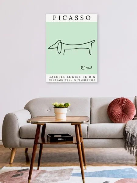 Photocircle Photocircle Poster / Leinwandbild - Picasso Hund – grün – Produktbild 2 von 4
