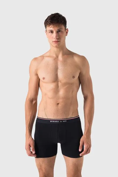 Burnell & Son Burnell & Son Herren Boxershorts 5er Pack Retroshorts Unterhosen aus Baumwolle mit Komfortbund, 5x schwarz, – Produktbild 1 von 2