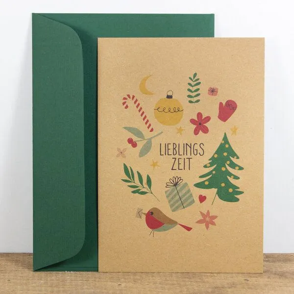 Bow & Hummingbird Bow & Hummingbird Postkarte Lieblingszeit – Produktbild 5 von 5