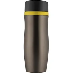Metmaxx® Metmaxx®Thermobecher CremaExtensaProtect titan/Ring, Braun / gelb, – Produktbild 1 von 1