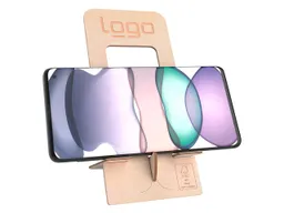 2-in-1-Handyhalter 'Flipster' aus FSC-zertifiziertem Holz mit Korkauflage, inkl. G – Produktbild 1 von 1