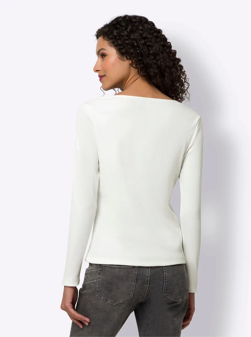 heine Langarmshirt ecru, Ecru, – Produktbild 2 von 2