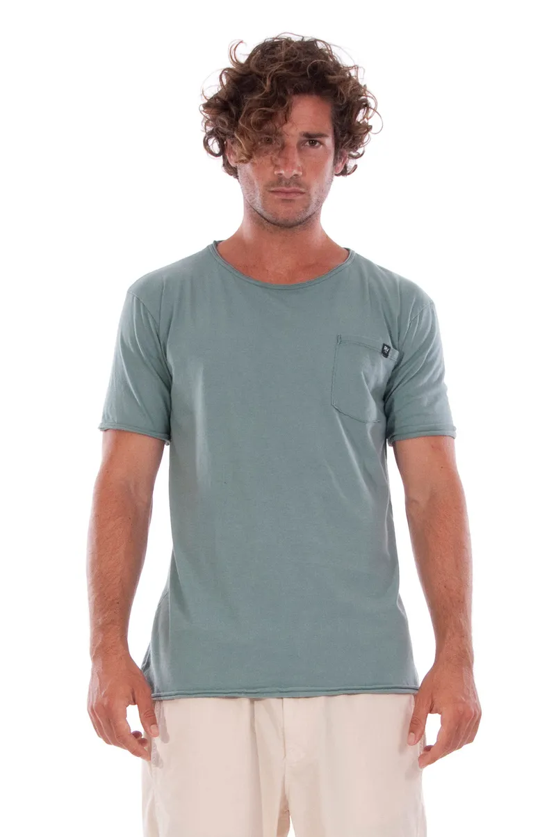 RAVENS VIEW IBIZA RAVENS VIEW IBIZA Herren vegan T-Shirt Rundhalsausschnitt Wild Pocket Chinois Grün, Blau, – Produktbild 1 von 1