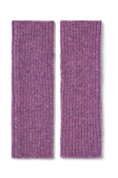 Basic Apparel Basic Apparel Strick-Armstulpen SALLY mit Bio-Wolle, Lila-violet-tulip, – Produktbild 3 von 4