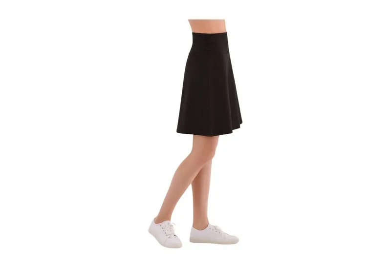 Leela Cotton Leela Cotton A-Linien-Rock Rock, Schwarz, – Produktbild 2 von 5