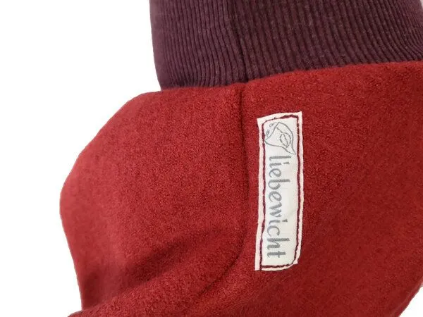 liebewicht liebewicht Yogahose Sarouelhose Pumphose Wolle verschiedene Farben nach Wahl, Rot/weinrot, – Produktbild 4 von 4