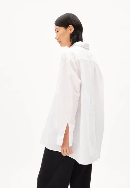 ARMEDANGELS ARMEDANGELS Ealgaa Damen Bluse Loose Fit aus Bio-Baumwolle, White, – Produktbild 2 von 4