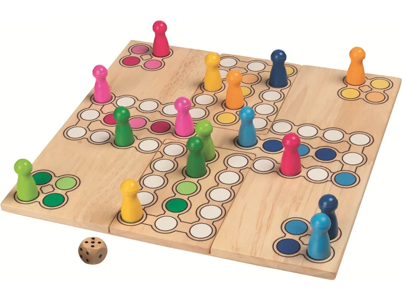 Goki goki Brettspiel Ludo 24 x 24 cm, Mehrfarbig, – Produktbild 1 von 2
