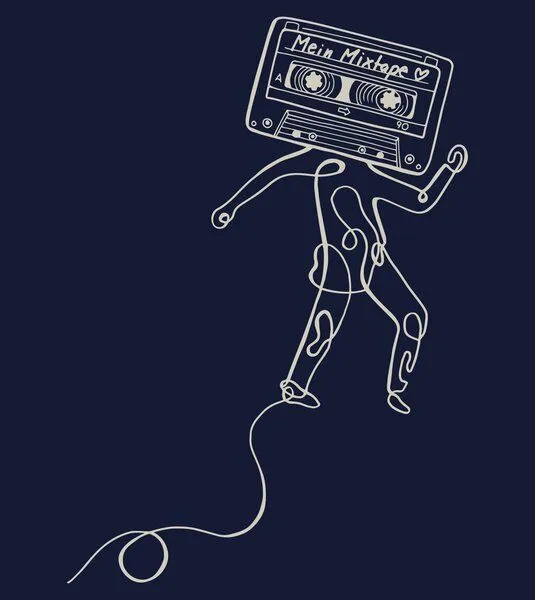 Gary Mash GARY MASH Shirt Mixtape aus Modal®-Mix, Dunkelblau, – Produktbild 3 von 3