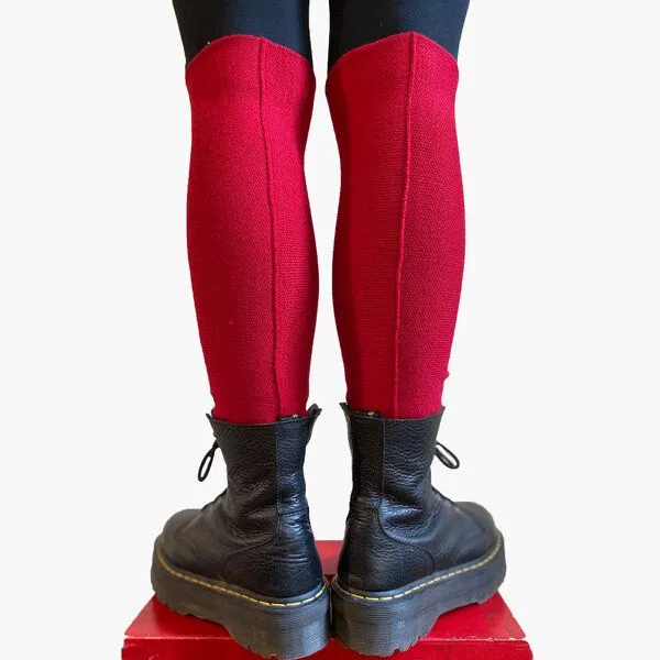 vincente vincente Beinstulpen gestrickt aus reiner Wolle, Rot, – Produktbild 2 von 2