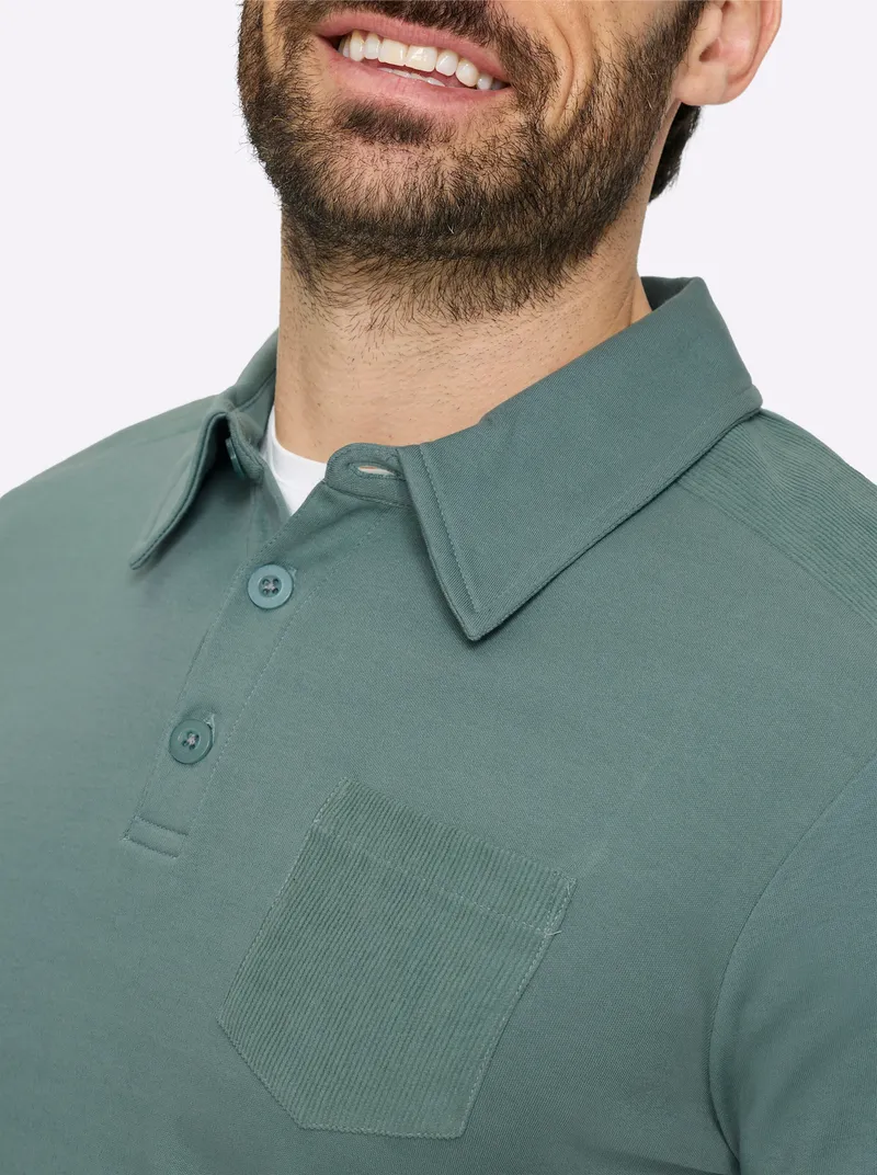 Catamaran Langarm-Poloshirt jade, Jade, – Produktbild 2 von 2