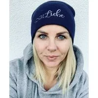 YogiLiebe Yogi Beanie mit "YogiLiebe" Stick, Navy blau, – Produktbild 1 von 1