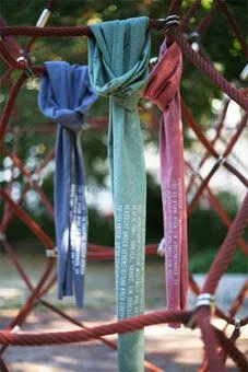 Lena Schokolade Lena Schokolade Schal "Aufklärer", Blau meliert, – Produktbild 2 von 4