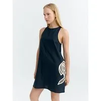 thinking mu thinking mu Damen Kleid - Fish Patch Aniela - aus Bio-Baumwolle – Produktbild 1 von 1