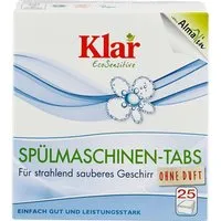 Klar Klar Spülmaschinen-Tabs "Sensitive" ohne Duft, 25 x 20 g – Produktbild 1 von 1