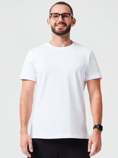COREBASE COREBASE T-Shirt aus 100 % Bio-Baumwolle, 300 g/m², Weiss, – Produktbild 1 von 7