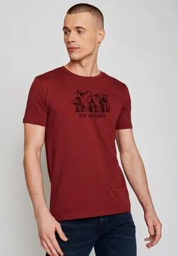 GreenBomb GREENBOMB Animal Stay Grounded Guide - Sportliches T-Shirt aus Bio-Baumwolle / hochwertiger Print / GOTS / Fair & Vegan – Produktbild 1 von 1