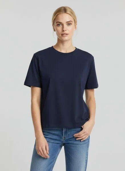 UNIPOLAR UNIPOLAR Basic T-Shirt Modell: Music, French navy (blau), – Produktbild 1 von 2