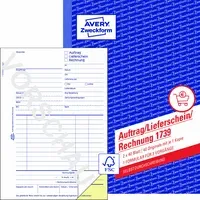 Avery Zweckform Avery Zweckform Formularbuch '1739' Auftrag/Lieferschein/Rechnung ECF, DIN A5 – Produktbild 3 von 3