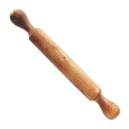 Olivenholz erleben Olivenholz erleben Teigroller / Nudelholz (mit Griffen) aus Olivenholz – Produktbild 1 von 1