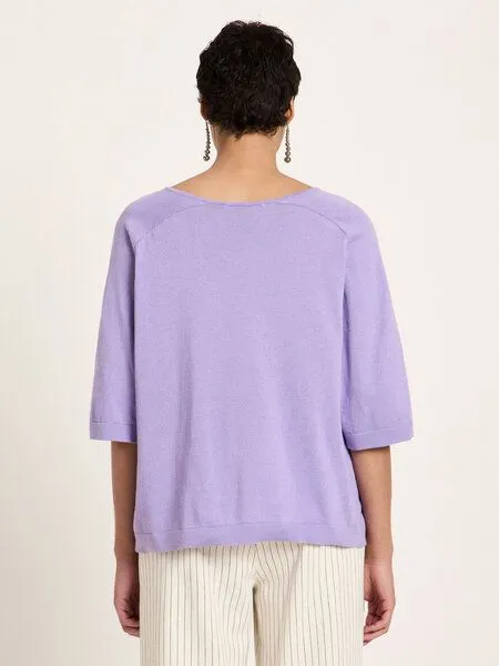 LANIUS LANIUS Strickshirt aus Bio-Baumwolle, Verbena, – Produktbild 4 von 5