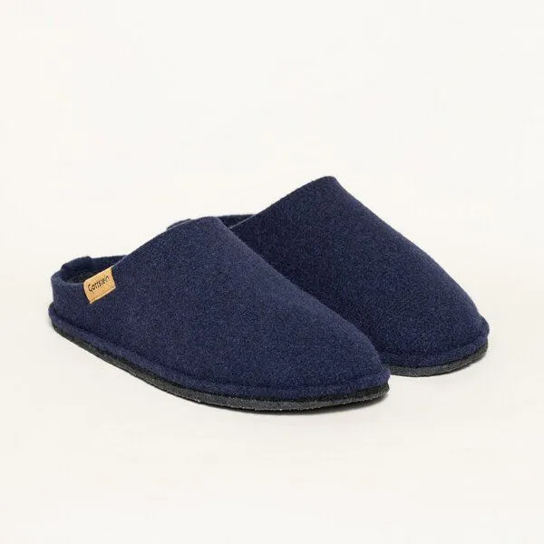 Gottstein Gottstein Classic CO Pantoffel für Damen & Herren - Hausschuh aus 100% Schurwolle mit Komfort-Einlagesohle, Blau, – Produktbild 1 von 4