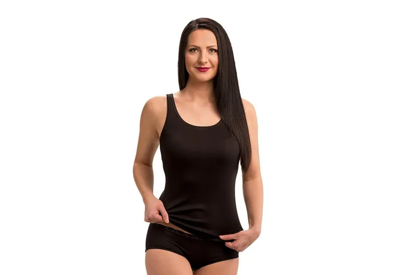 HERMKO Achseltop Achselhemd (Pack, 3er) Tank Top, Achselhemd, 100 % Bio-Baumwolle, Basic, Shirt, Feinripp, Bunt, – Produktbild 4 von 4